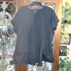 Healing Hands Black Short Sleeve Women's Top